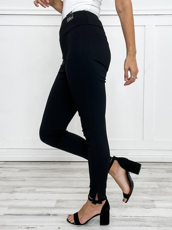 Magic High Waisted Double Knit Skinny Pants in Black