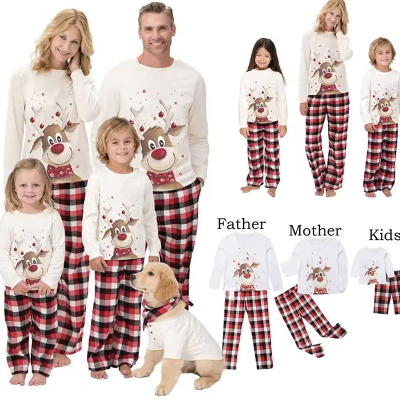 2024 Christmas Matching Family Pajamas Set - Breathable Cotton Sleepwear Pajamas Christmas Wife