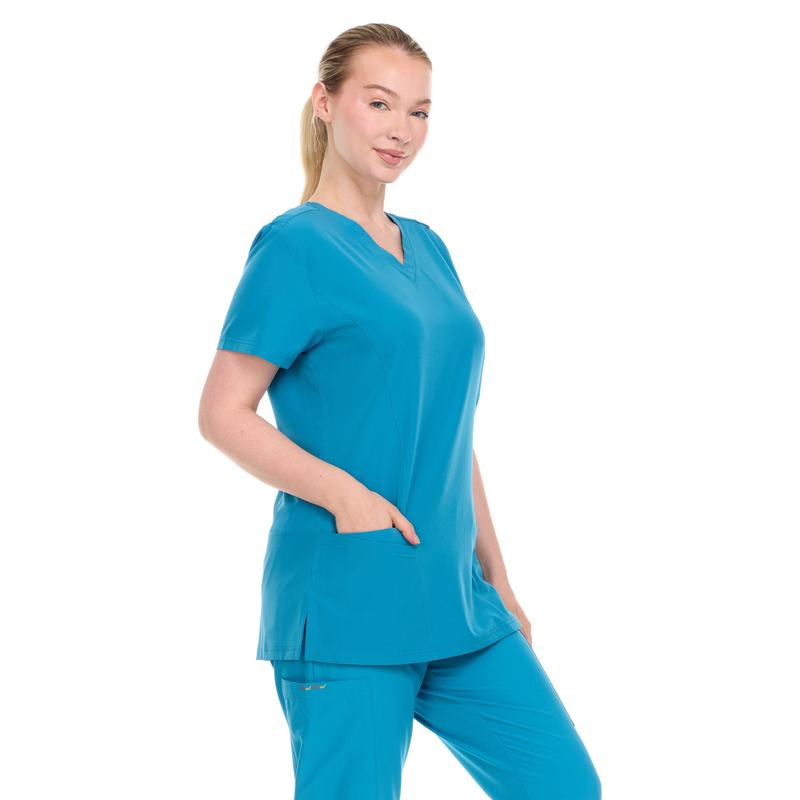 Scrubs for Women Workwear Professionals V-Neck Top, Soft Stretch Comfort Comfortable