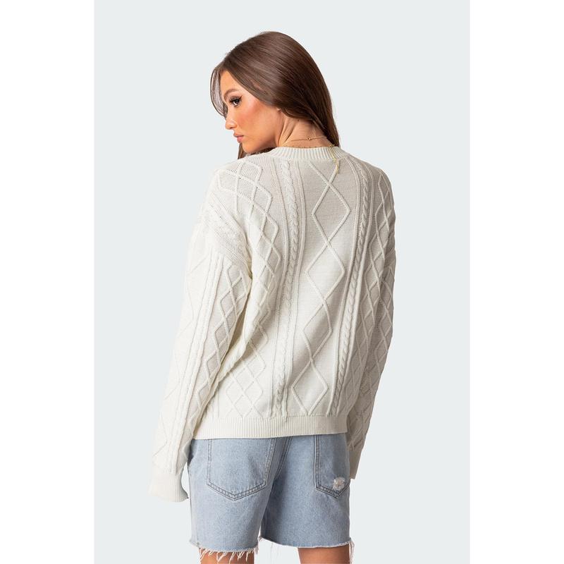 Jessy Cable Knit Oversized Sweater