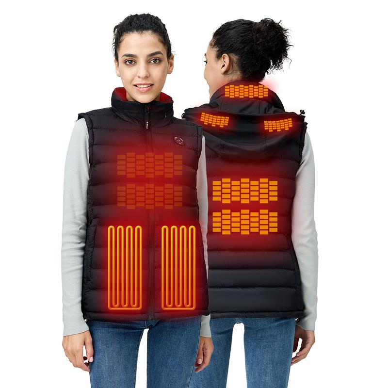 iHood Women's Heated Vest with 7.4V 14400 mAh Battery Pack, Heated Vest for Women with Retractable Heated Hood Washable Hunting Outdoor