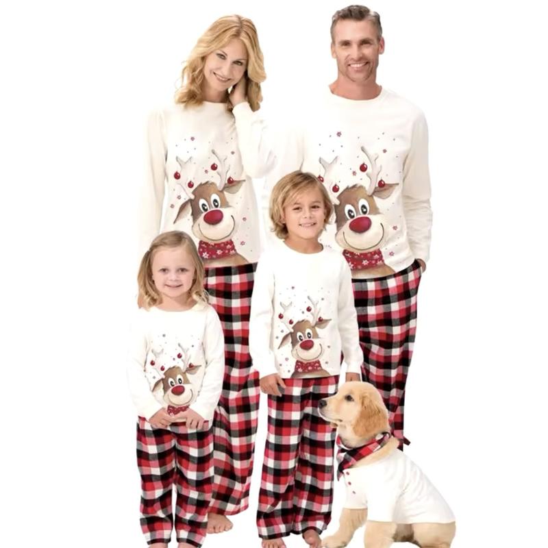 2024 Christmas Matching Family Pajamas Set - Breathable Cotton Sleepwear Pajamas Christmas Wife