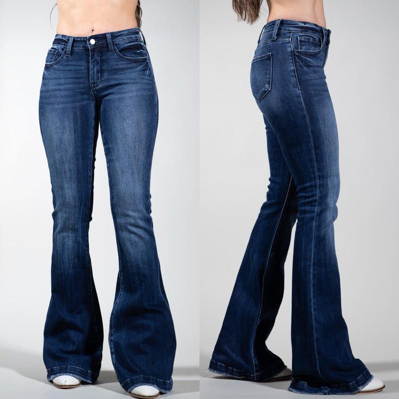 BME Nondistressed Dark Flare Jeans