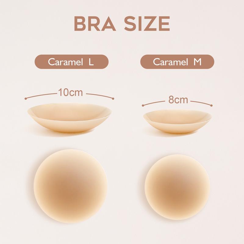 AirCurvey Non-adhesive Reusable Silicone Comfort Lightweight Nipple Cover - Grippy Not Sticky Self-adhesive Invisible Breast Pasties  - Seamless, Sweatproof, Waterproof Gift Package for 2024 Christmas - Lingerie Accessories for Women