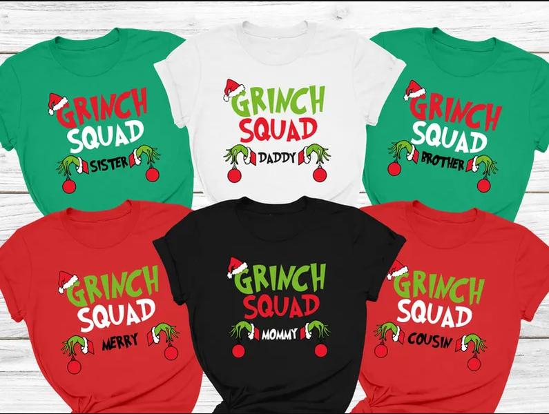 Custom Grinchmas 2024 Shirts, Christmas Grinch Squad Shirt, Christmas Tshirts, Sweatshirt, Pajamas