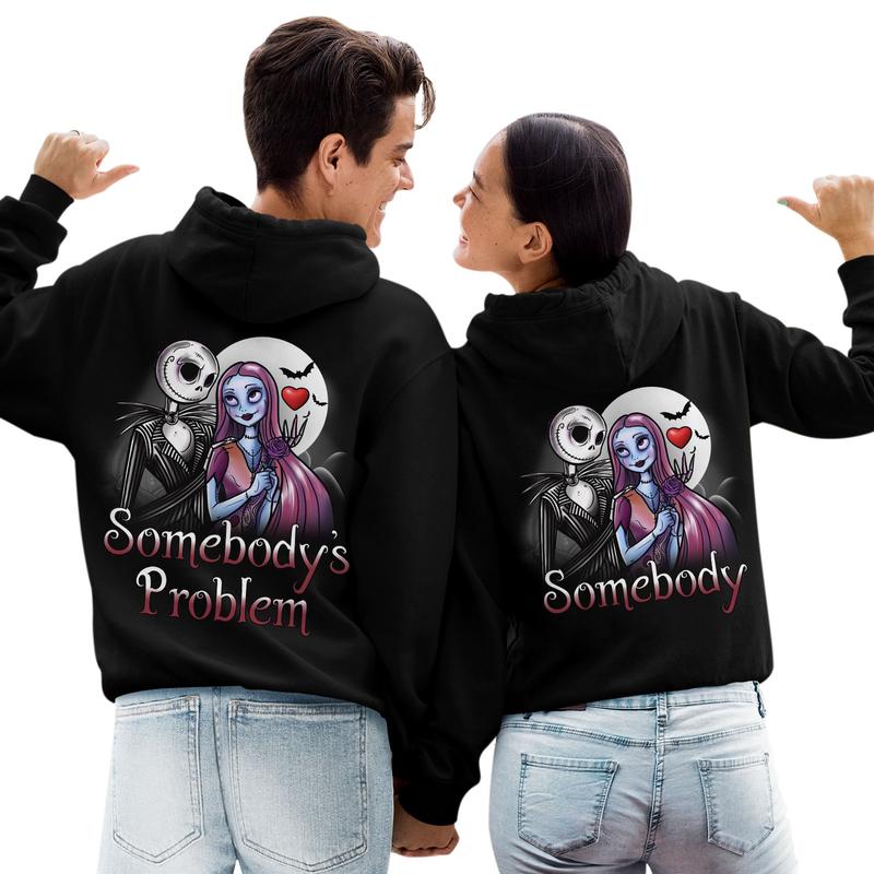 Jack And Sally Couple Hoodie, Matching Shirt, Valentines Day Gift