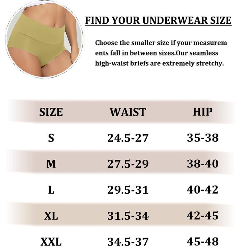 LEVAO Women's High Waist Seamless Underwear No Show Breathable Panties Full Coverage Invisible Brief 6 12 Pack S-XXL