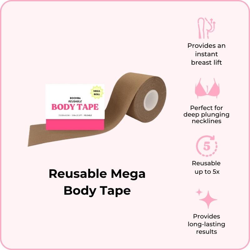 Women's Body Tape for Comfortable and Flattering Look - Reusable Body Tape For Womenswear & Dresses. The Perfect Fashion Accessories