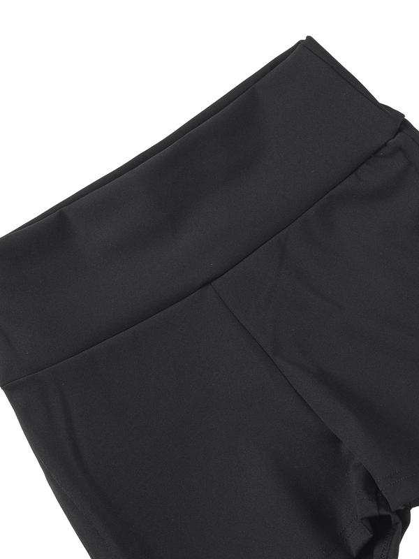 Women's Solid Ruched Drawstring High Waist Shorts, Casual Comfy Breathable Skinny Shorts for Daily Wear, Ladies Bottoms for All Seasons