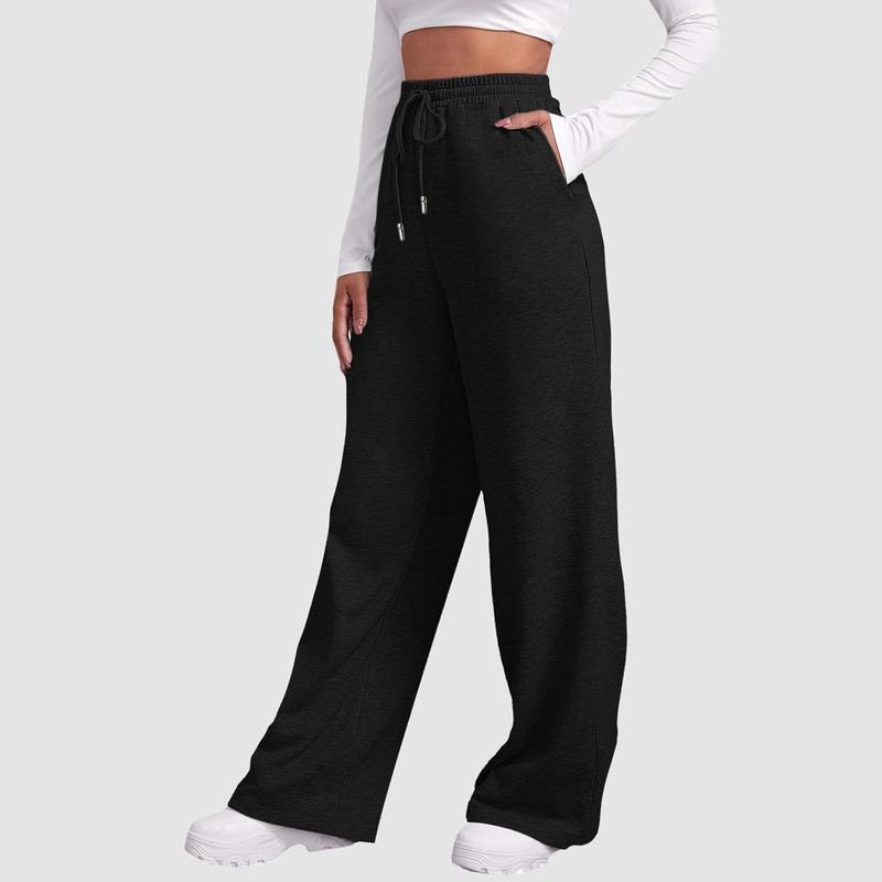 Wide Leg Sweatpants for Women 2024 Trendy High Waisted Draws Womenswear Bottom