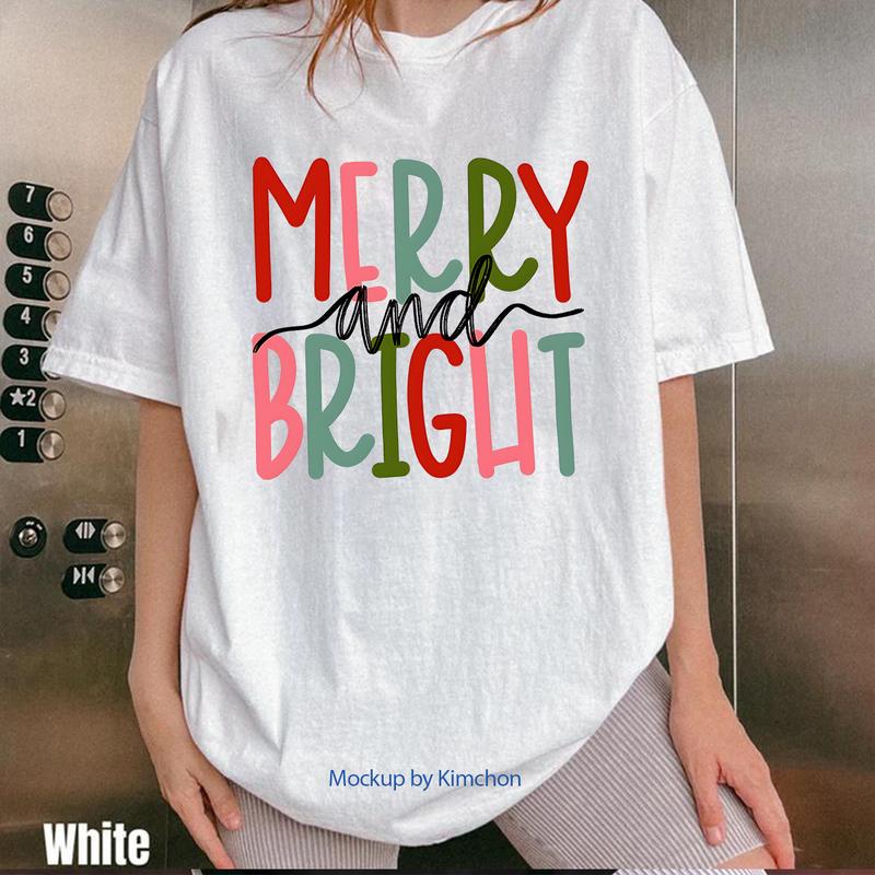 Merry and Bright Sweatshirt, Christmas Sweatshirt, Family Christmas Sweatshirt, Merry Christmas Sweatshirt, Comfort Casual