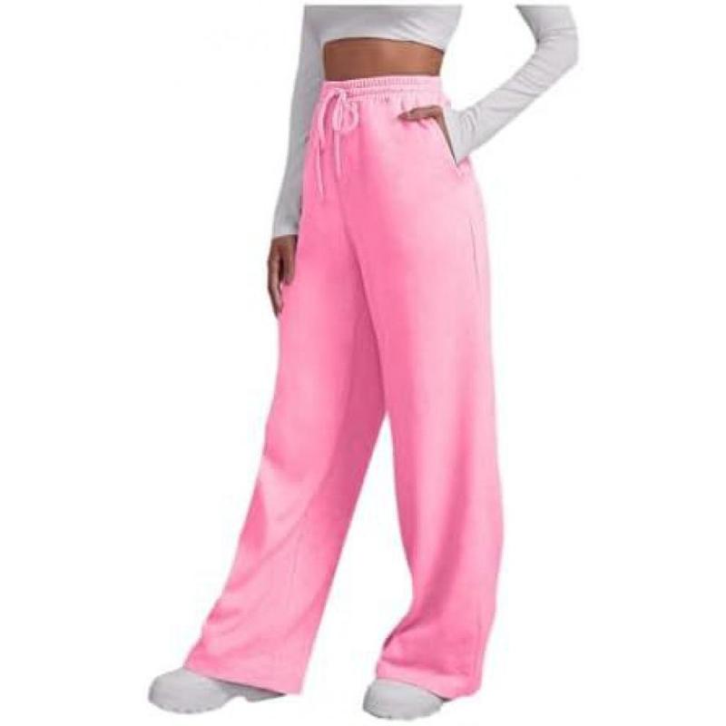 Wide Leg Sweatpants for Women 2024 Trendy High Waisted Draws Womenswear Bottom