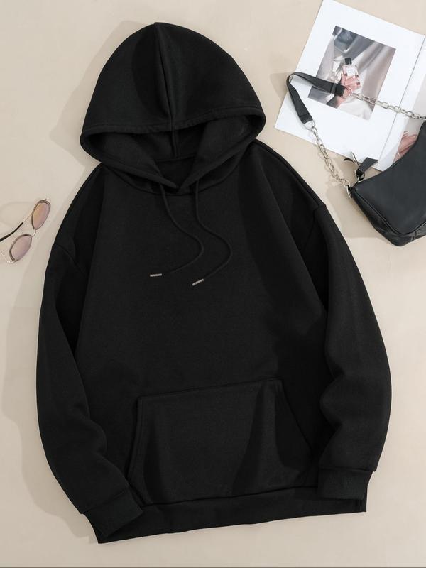 Letter Print Hoodie, Casual Mom Life Printed Hooded Sweatshirt for Fall & Winter, Women's Plus Clothing for Daily Wear