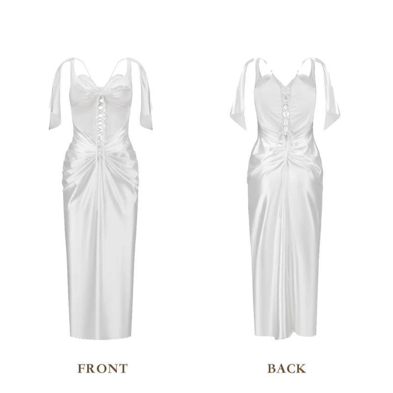 Curve & Plus St. Phoenix Corset Dress - 2024 White Wedding Party Dress Plus Size Vintage Roman Myth Knit Beaded Wedding Dress Stretch Fishbone Dresses