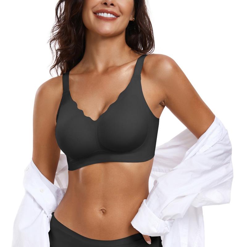 OEAK Women Seamless Soft Push-Up Bralette Wireless No Underwire Comfort Full Coverage Everyday Bra