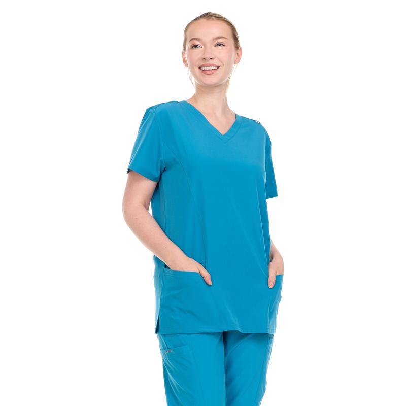 Scrubs for Women Workwear Professionals V-Neck Top, Soft Stretch Comfort Comfortable