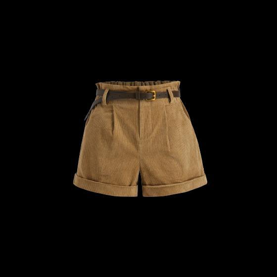 Cider [4 colors, size 0-26] Camel Corduroy Mini Shorts