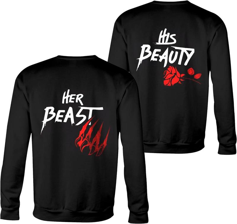 Her Beast His Beauty Couple Hoodie