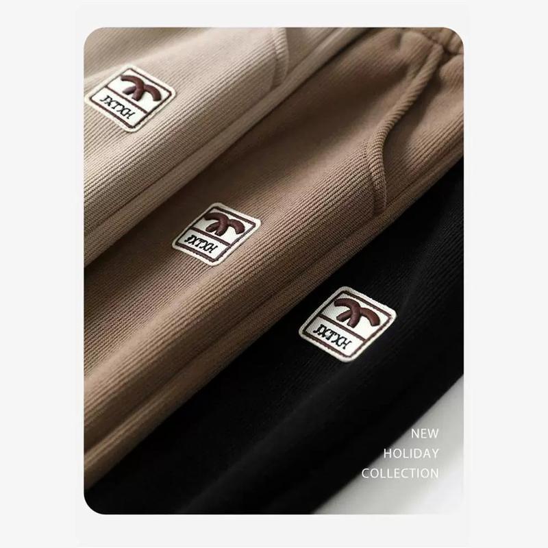 Winter Thermal Pants Winter Sweatpants Fleece-lined Thick Wooden Cotton Velvet Ankle-Tied Women's Vertical Stripes Slim Loose Women's Pants