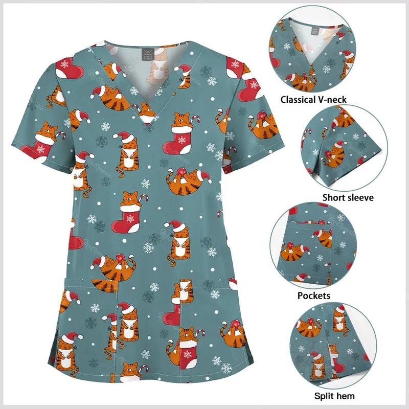 Christmas Scrubs For Women