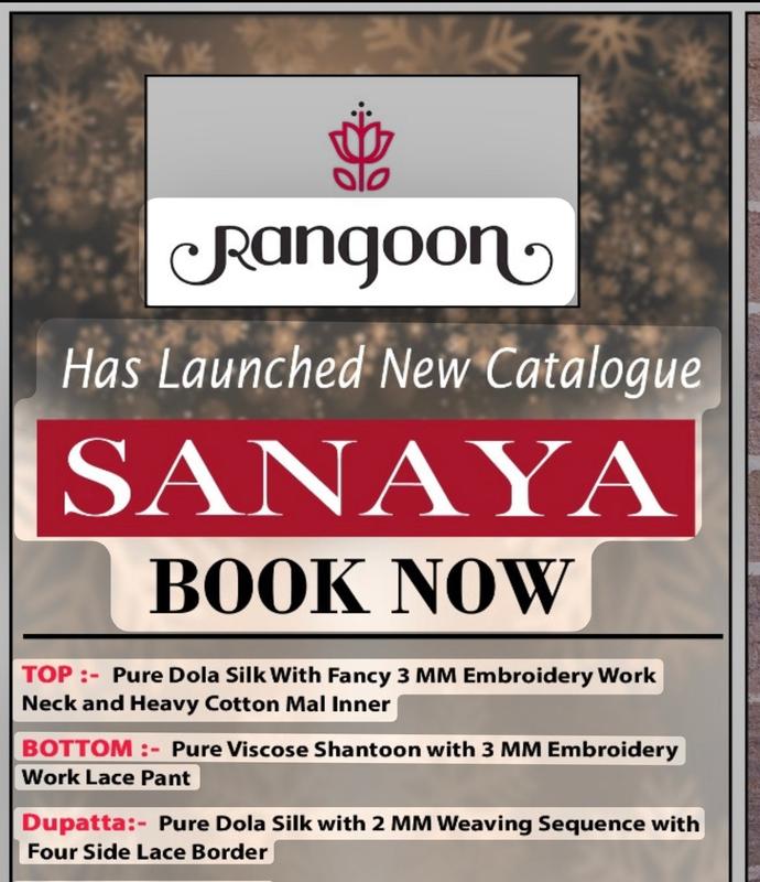 Rangoon Sanaya - Exquisite Dola Silk Designer Dress for Women