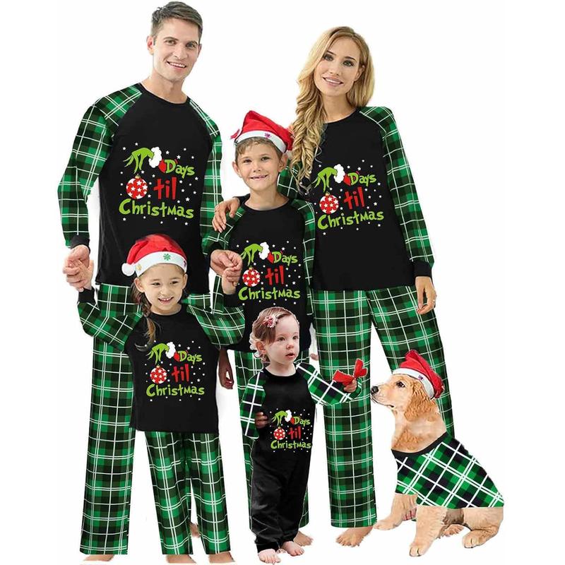 Calsunbaby Family Christmas Pjs Matching Sets Christmas Pajamas for Family Christmas Elf Pjs Holiday Xmas Jammies Set