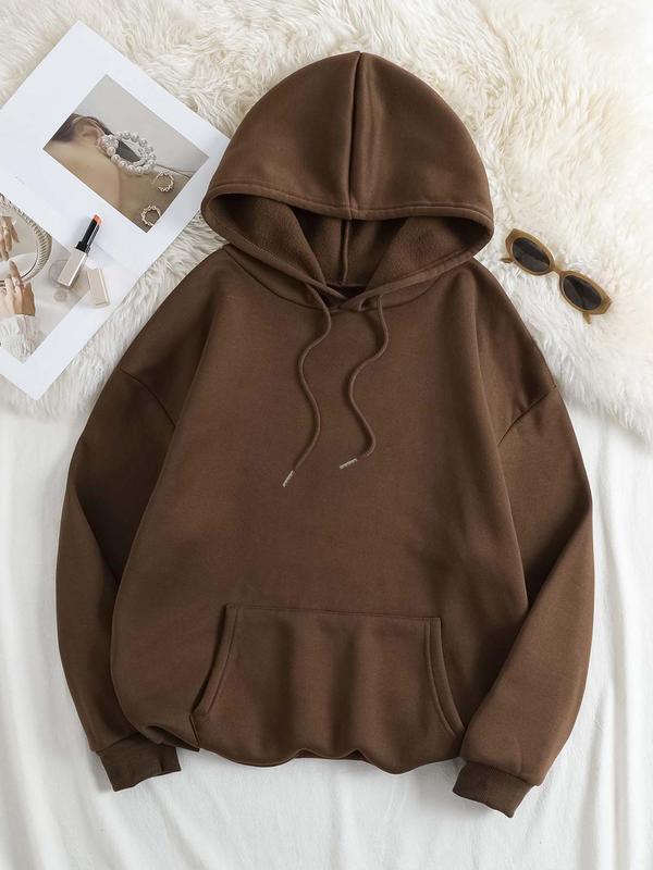 Letter Print Hoodie, Casual Mom Life Printed Hooded Sweatshirt for Fall & Winter, Women's Plus Clothing for Daily Wear