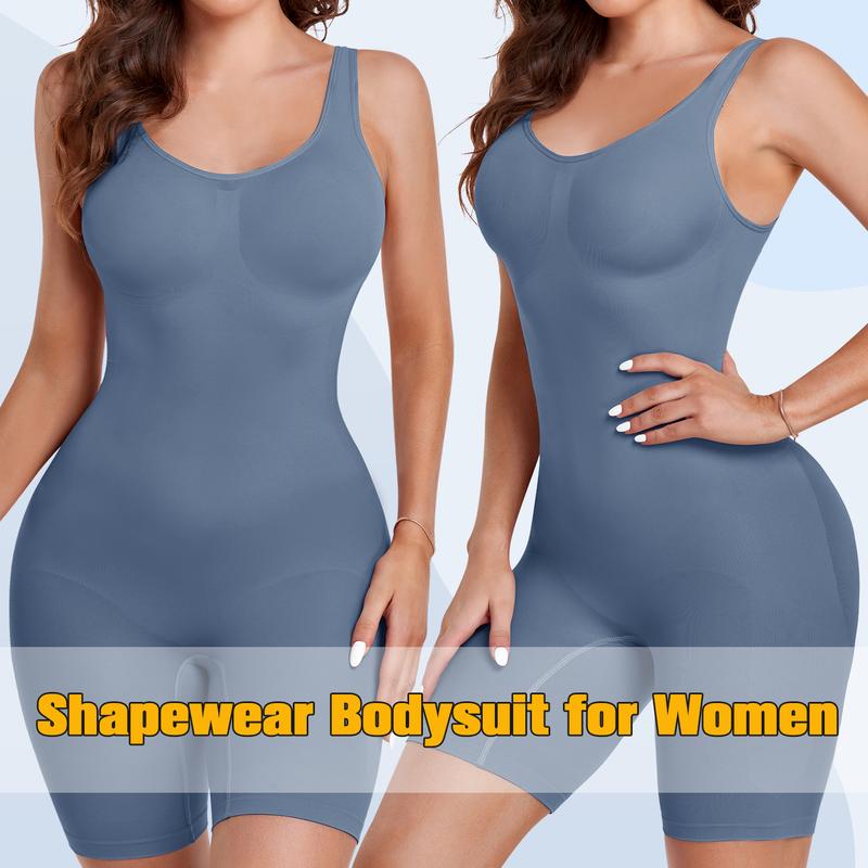 Shorts Bodysuit for Women Tummy Control Shapewear Seamless Sexy Butt Lifting Workout Bodycon One Piece Short Jumpsuit Comfort Fabric Nylon Soft Womenswear Comfortable Compression Slimming Straps Tops Underwear