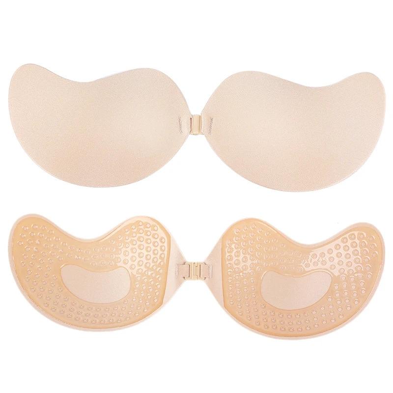 Women Push Up Invisible Bra Backless Strapless Seamless Front Closure Bralette Underwear Adhesive Silicone Sticky Bras Lingerie