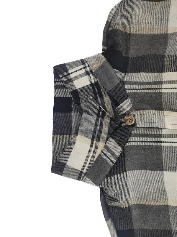  Plaid Print Button Front Shirt, Casual Long Sleeve Pocket Collared Top for Fall & Winter, Women's Clothes for Daily Wear