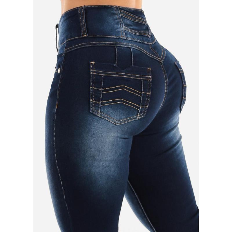 Butt Lift High Waist Dark Skinny Jeans