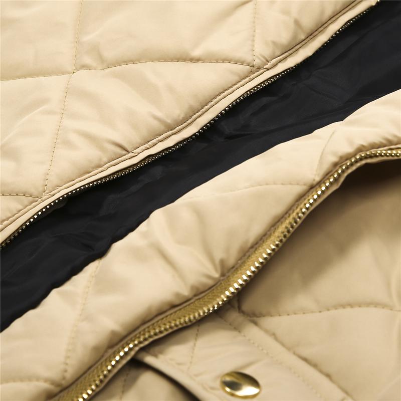 Women Warm Vest, Solid Color Stand Collar Warm Padded Zipper Up Side Pockets Gilet Quilted Puffer Wild Fashion Vest