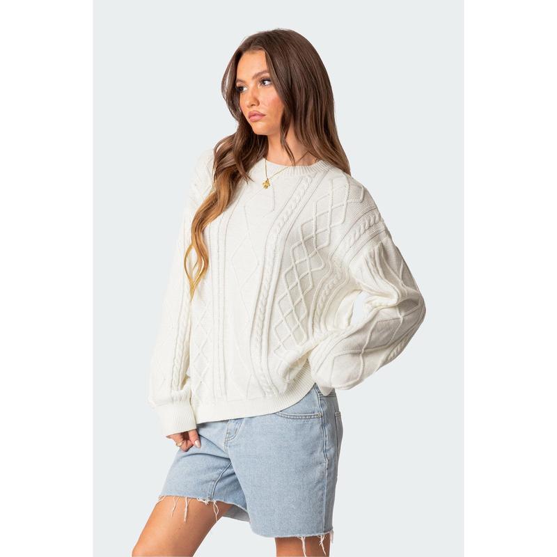 Jessy Cable Knit Oversized Sweater