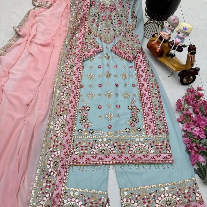 Women designer sharara suit set Indian suit wedding suit