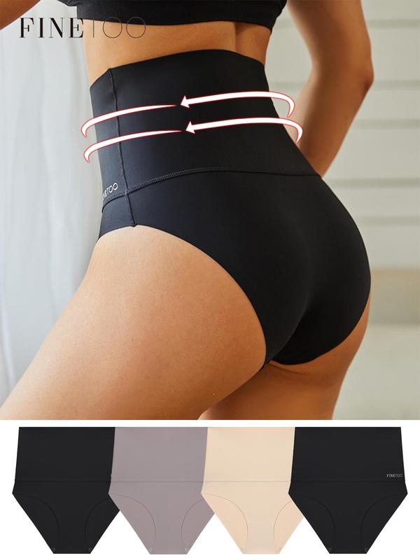 Women's Letter Print High Waist Panty, Casual Tummy Control Knicker for Daily Wear, Underwear for Women All Seasons