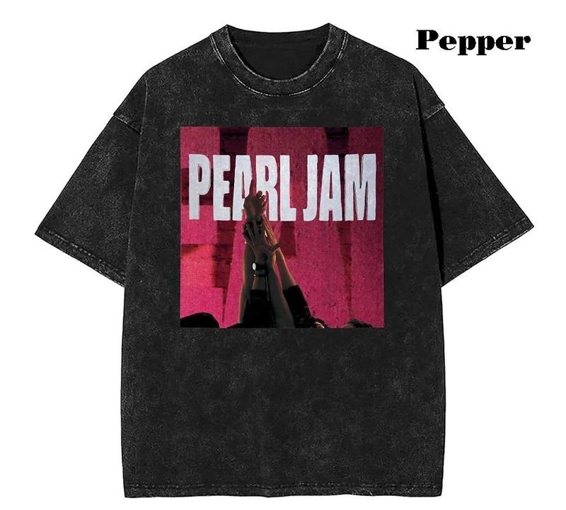 Pearls Jam T-Shirts for Couples - Vintage Hippie Tshirt with Album Cover Design - Streetwear, Summer