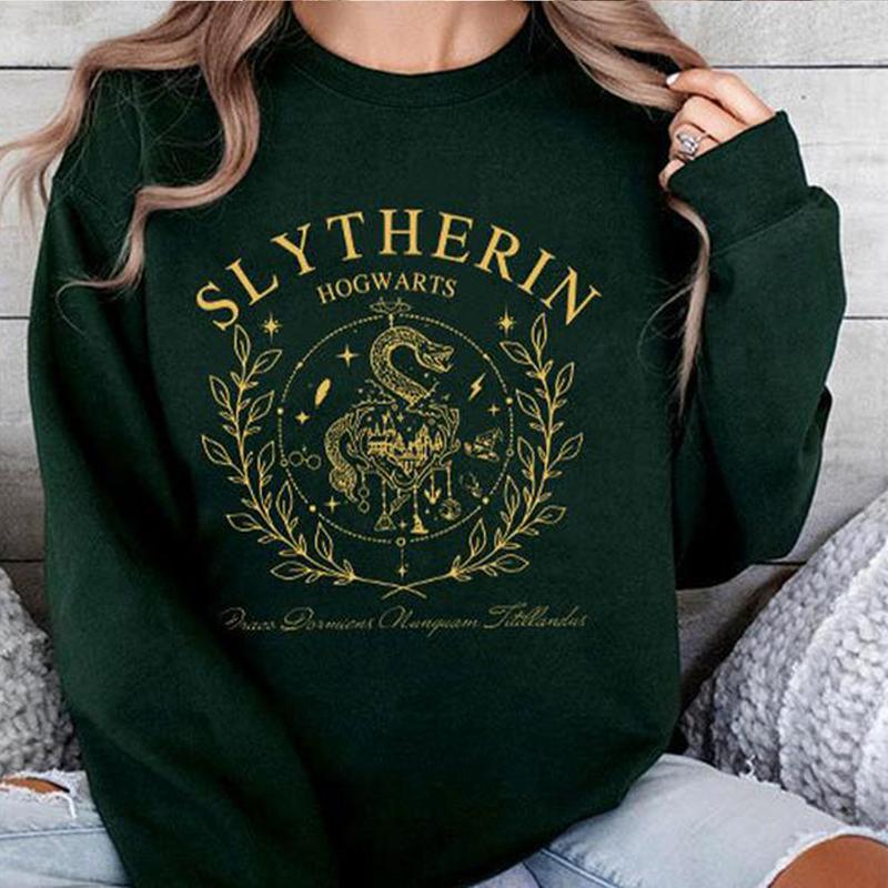 Wizard Harry Potter Hogwarts Houses Sweatshirt, Bookie Shirt, Fantasy Wizard Sweatshirt, Christmas Gift For Family, Gift For Men, Gift For Women, Full Size, Full Colors