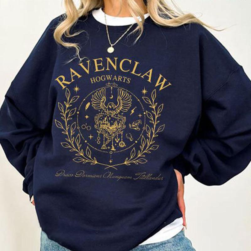 Wizard Harry Potter Hogwarts Houses Sweatshirt, Bookie Shirt, Fantasy Wizard Sweatshirt, Christmas Gift For Family, Gift For Men, Gift For Women, Full Size, Full Colors