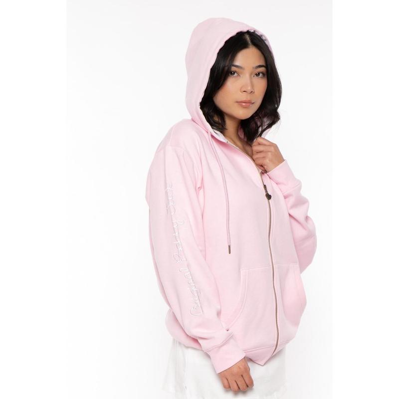 Lucky - Bobby Jack Oversized Premium Zip Hoodie - Pink