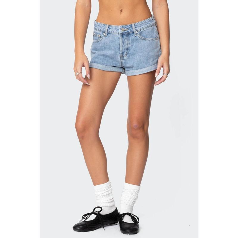 Rylin Low-Rise Denim Shorts