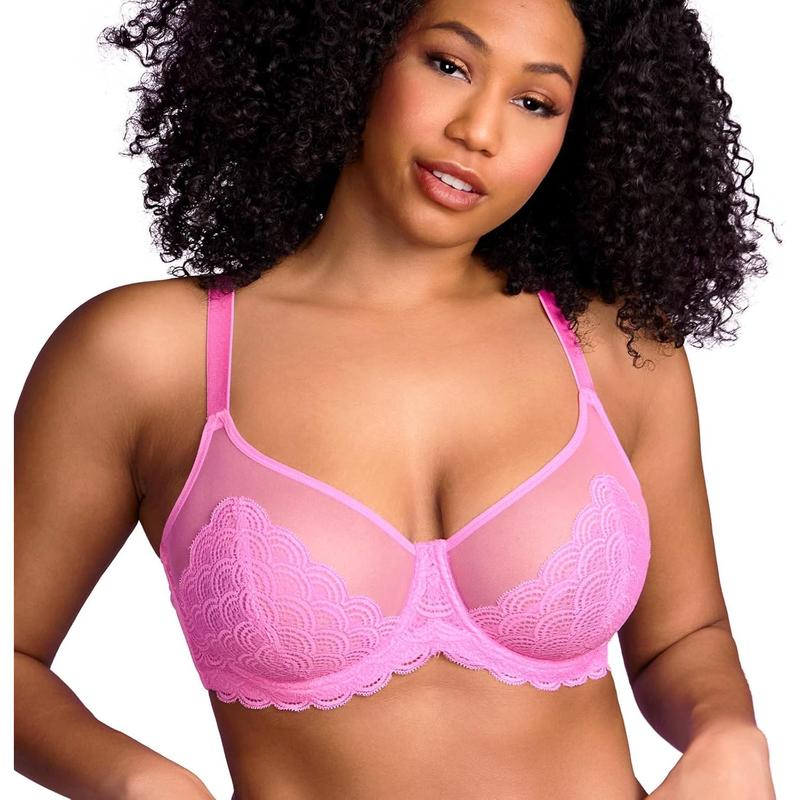 Minimizer Bra for Women - plus Size Lace Bra Womans Full Coverage Bras Unlined Underwire Bra for Heavy Breast HSIA