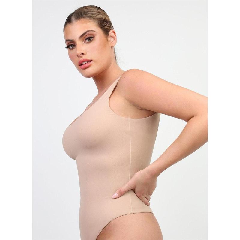 Popilush The Shapewear Bodysuit CloudSense Tank Top High-Cut Thong Bodysuits Fabric Sexy Soft Comfortable