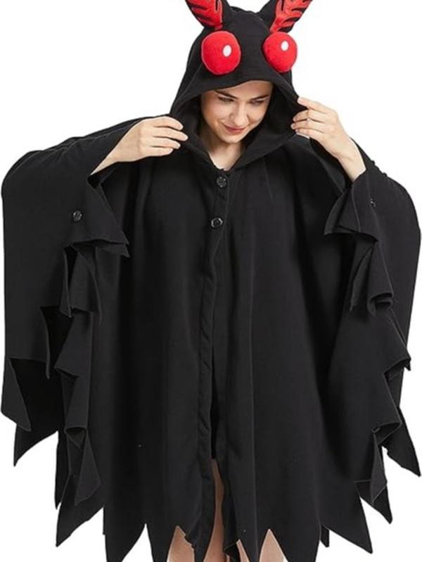 Unisex Mothman Costume Mothman Cosplay Hooded Christmas Costumes Party Cape