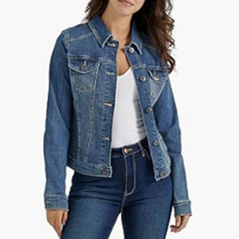 2024 New Arrival Hot Sale Denim Short Coat Women's New Jacket Slim Cotton Denim Clothing Women's Clothing