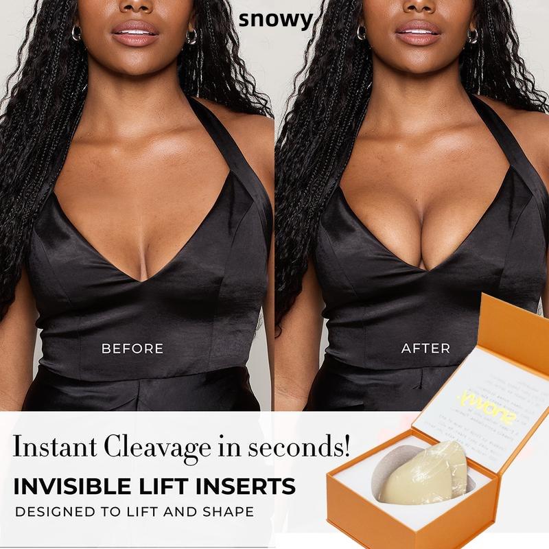 Snowy Sticky Inserts - Instant Boost Double Sided Adhesive Bra Cup, HULILY  ,Outfit Enhancer, Push Up Ultra Boost Inserts for Women - Fitted, Clothing, Clothing Fitted Underwear Lady Comfort