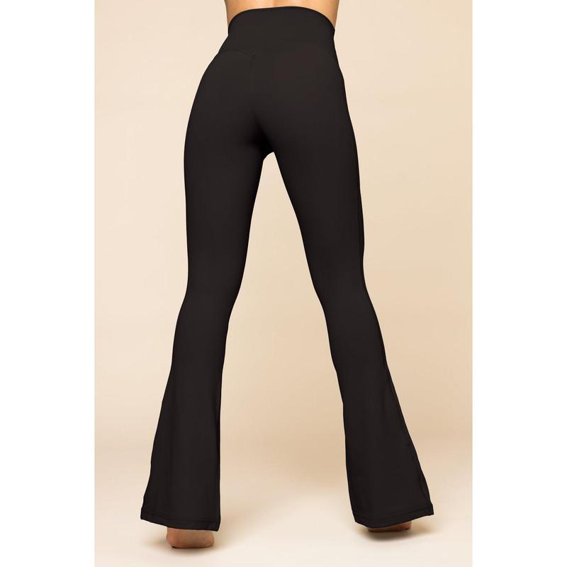 Crisscross Hourglass® Flared Leggings with Pockets - Black