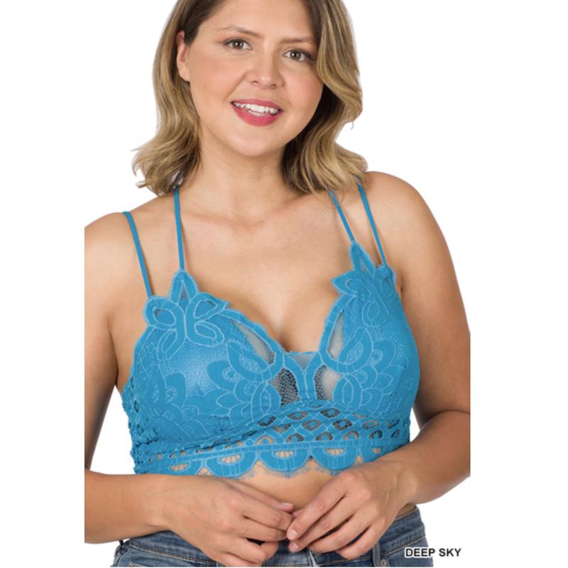 Crochet Bralette for Women, adjustable straps