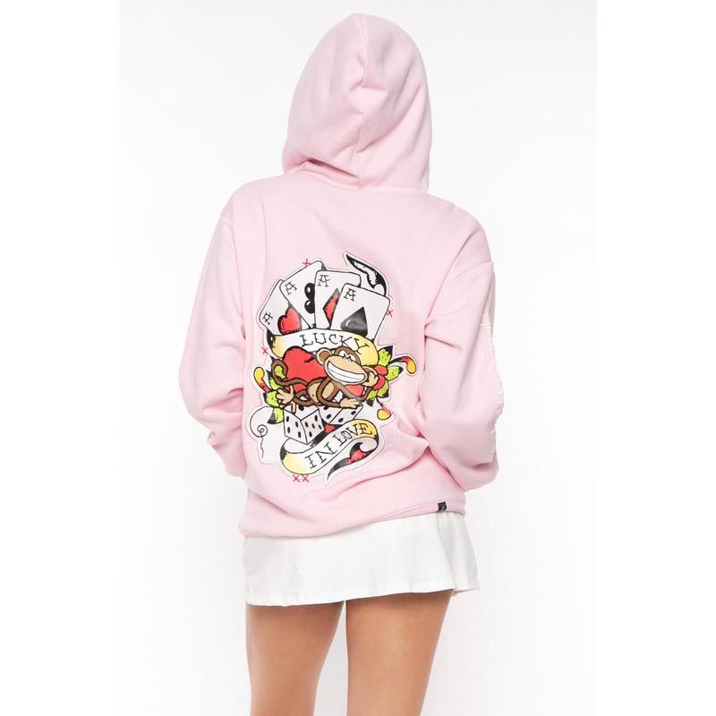 Lucky - Bobby Jack Oversized Premium Zip Hoodie - Pink