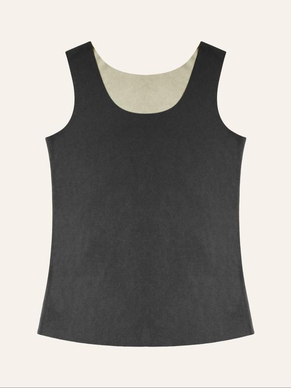 Women's Solid Color Sports Thermal Underwear Top, Casual Comfy Breathable Sleeveless Top for Daily Wear, Ladies Sportswear for Fall & Winter