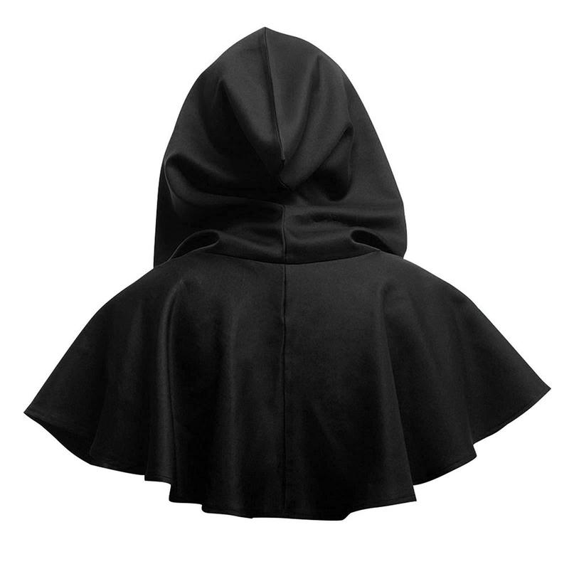 Solid Color Hooded Cape, Medieval Magic Cape, Cosplay Costume, Costume Accessories for Outdoor Sports, Party, Festival